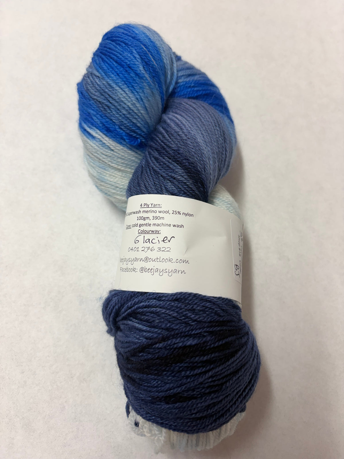 Bee Jays Hand Dyed Yarn - Glacier