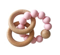 Alimrose Beechwood Teether Rings Set - Rosewater