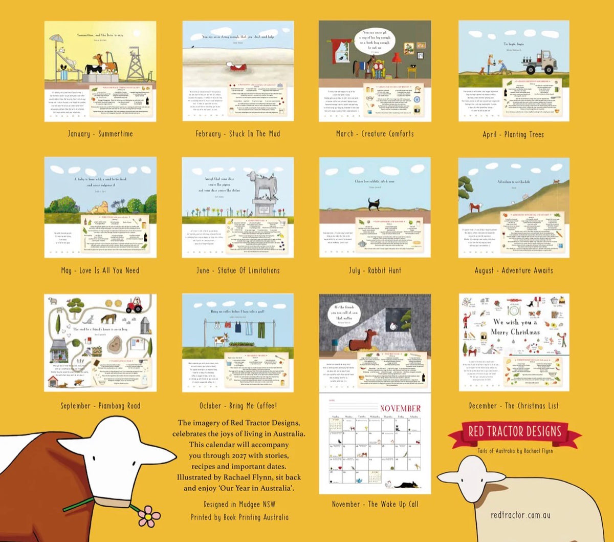 Red Tractor Designs 2027 Calendar - Our Year in Australia