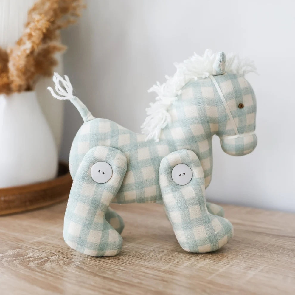 Alimrose Jointed Pony 22cm Sage Check