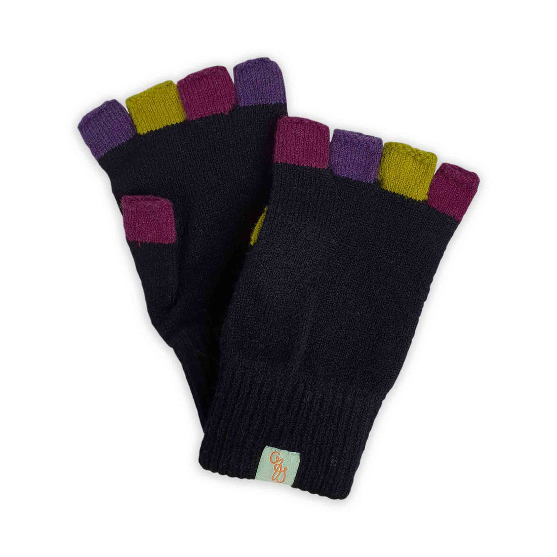 GLOVES - FABULOUS FAGINS - FINGERLESS - LAMBSWOOL BLACK