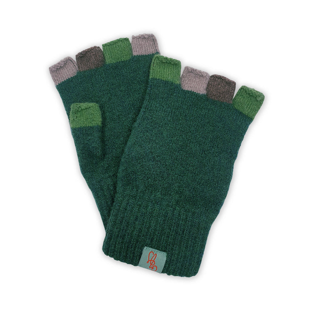 GLOVES - FABULOUS FAGINS - FINGERLESS - LAMBSWOOL COSSACK GREEN