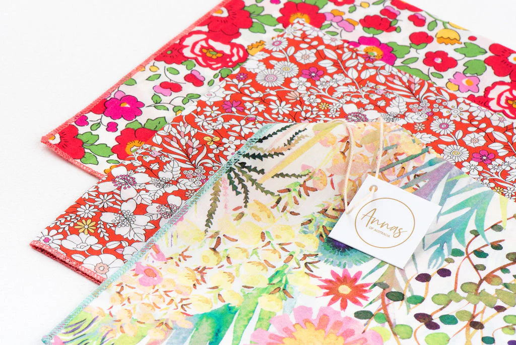 Annas of Australia Liberty Print Hankies — Set of 3