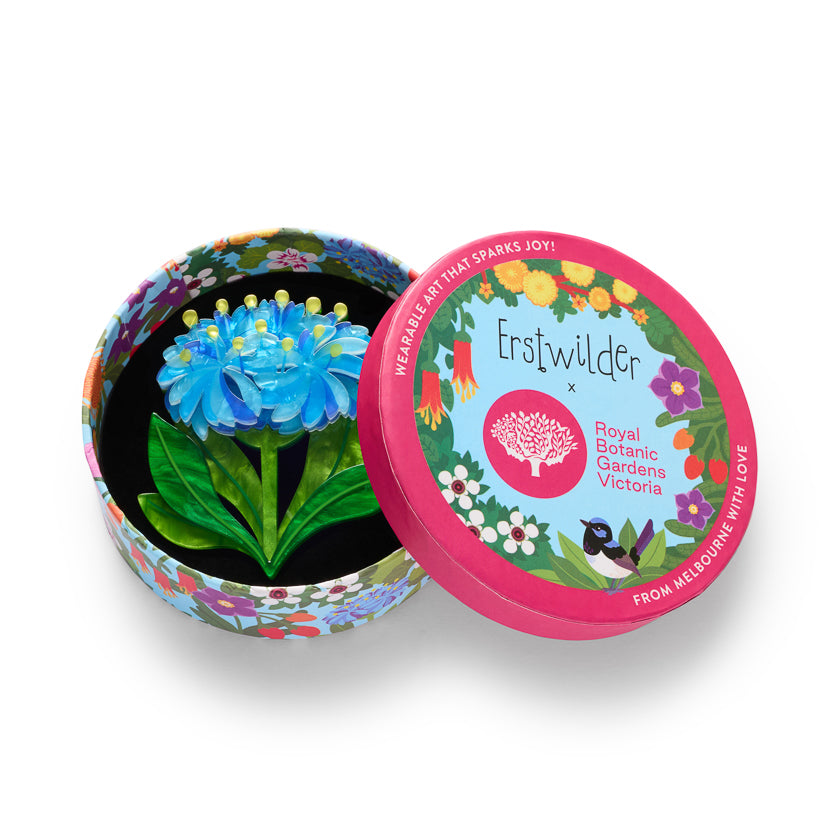 Erstwilder Blue Pincushion Brooch