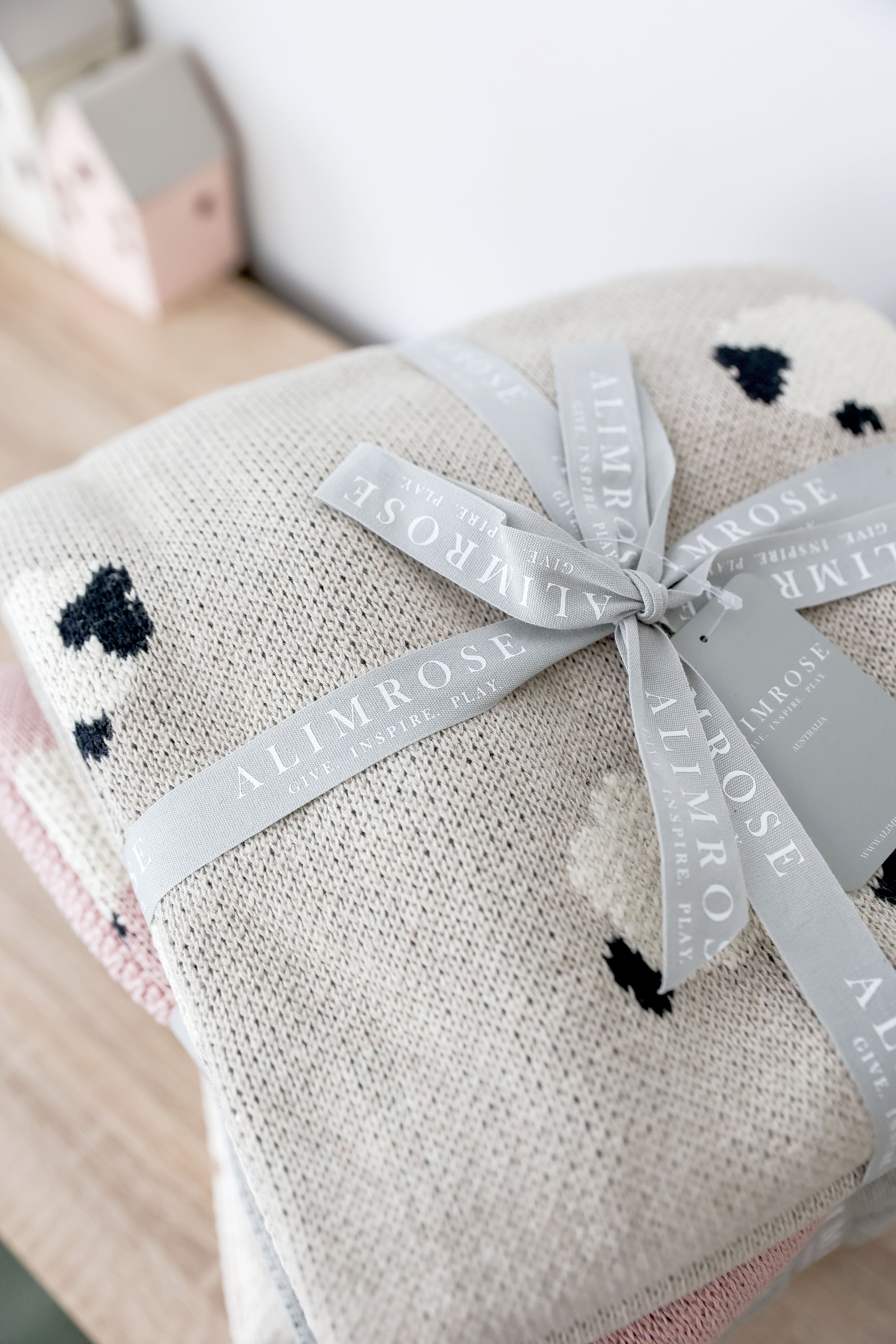 Alimrose Baa Baa Baby Blanket — Latte