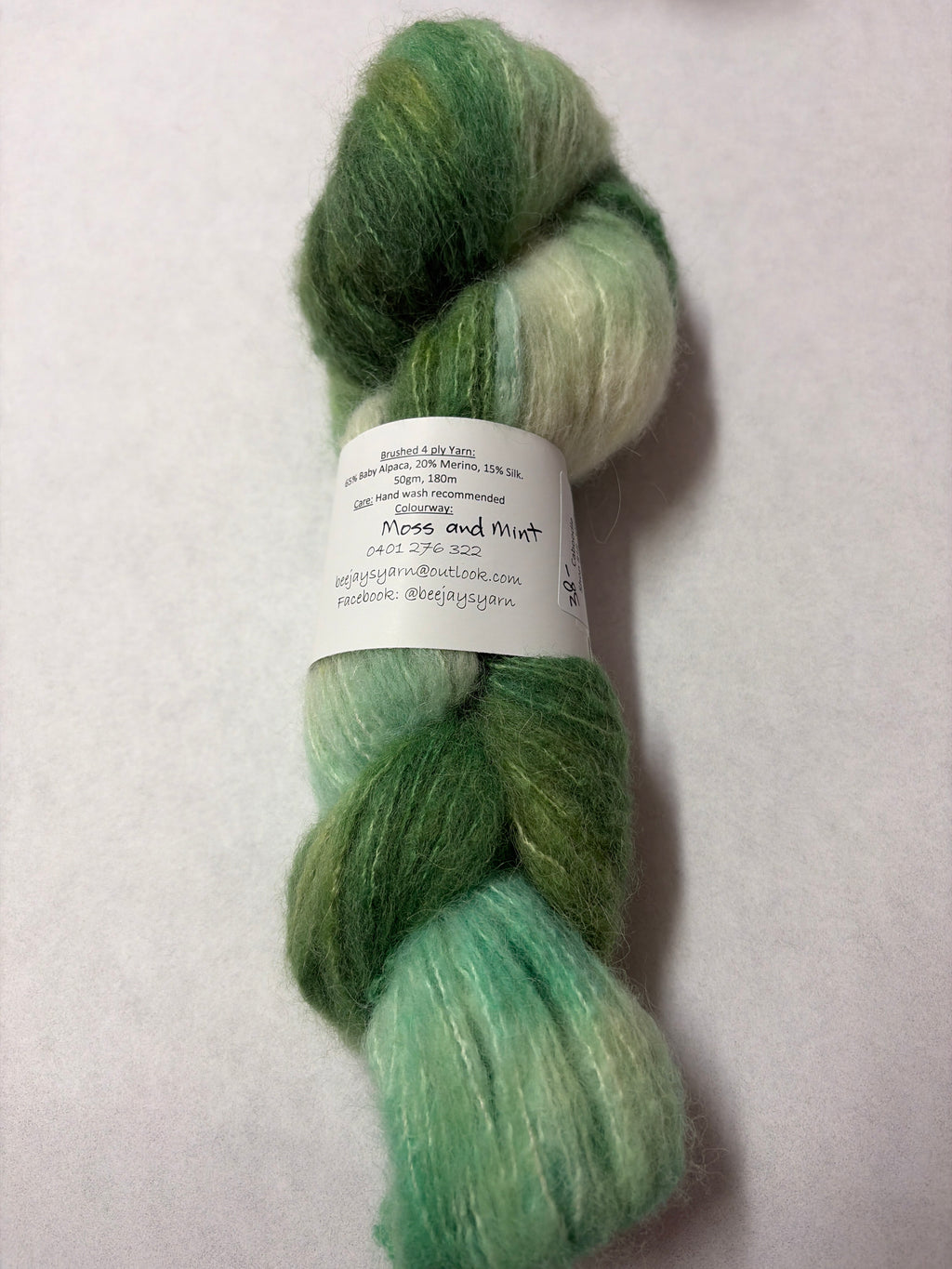 Bee Jays Hand Dyed Yarn - Moss and Mint