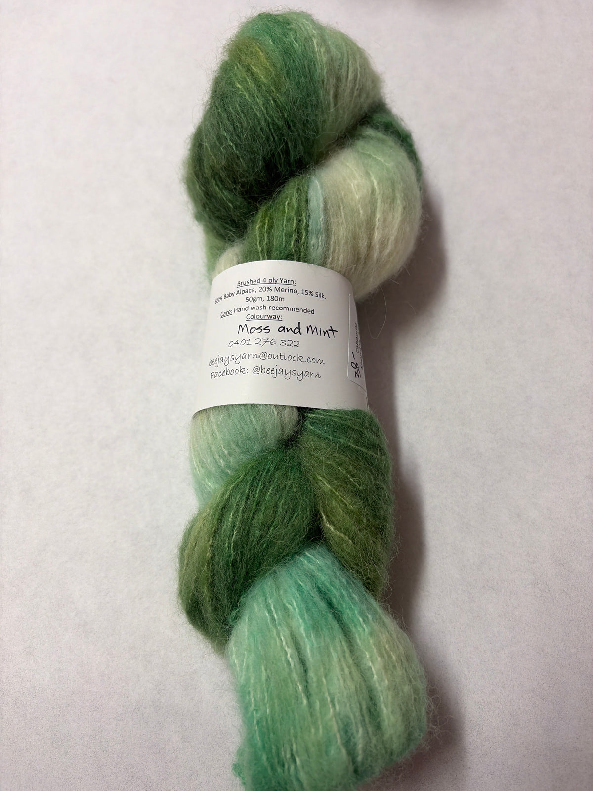 Bee Jays Hand Dyed Yarn - Moss and Mint