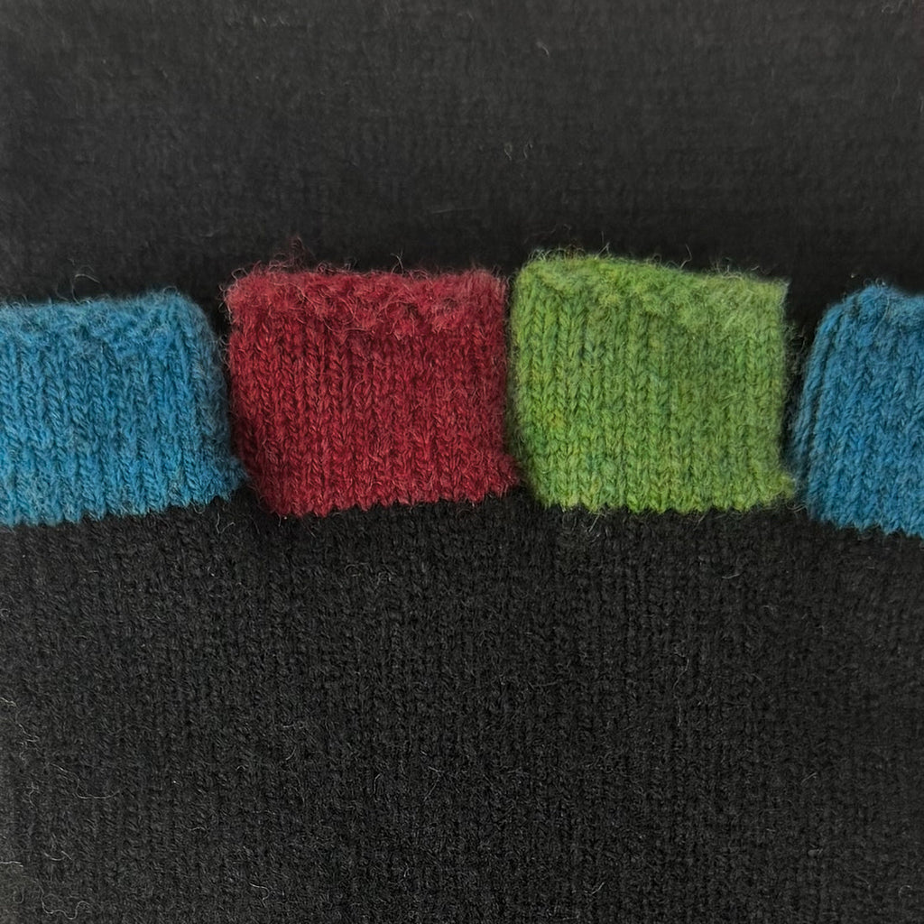 GLOVES - FABULOUS FAGINS - FINGERLESS - LAMBSWOOL BLACK/POPPY