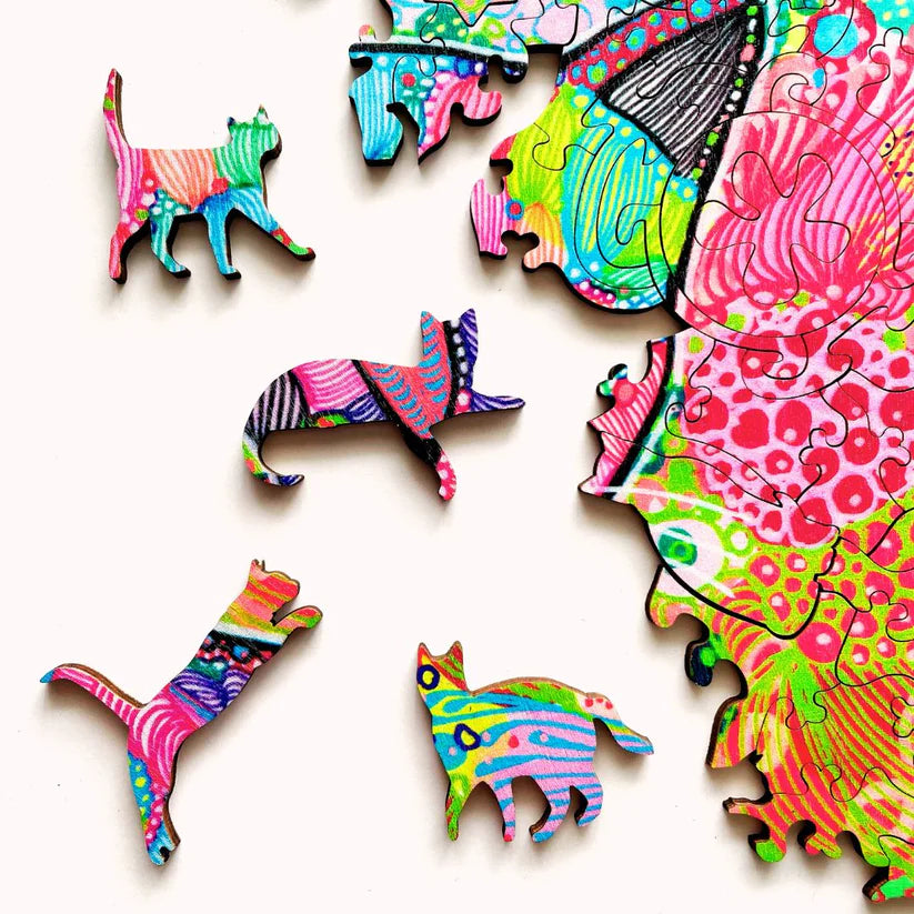 Twigg Carefree Cat Wooden Jigsaw Puzzle — 309 Pieces