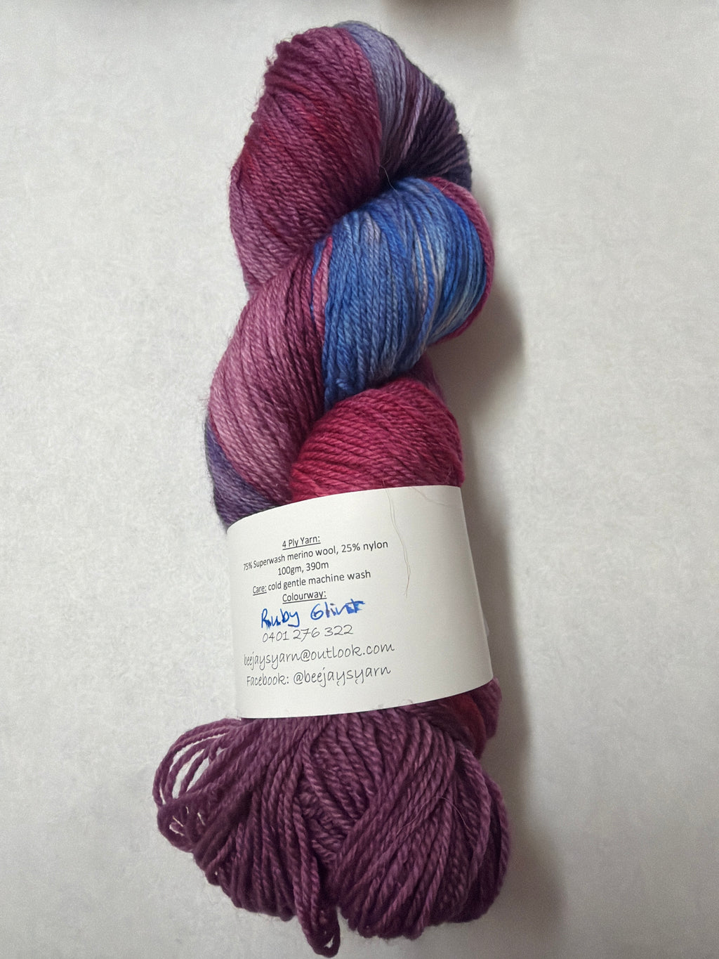 Bee Jays Hand Dyed Yarn - Ruby Glint