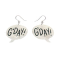 Erstwilder G'Day Drop Earrings — White