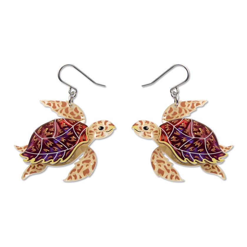 Erstwilder Hawksbill Turtle Drop Earrings