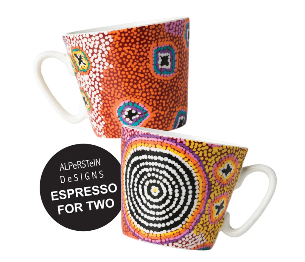 Alperstein Designs - Ruth Stewart Espresso Cups Set of 2    Ruth Stewart Espresso Cups Set of 2