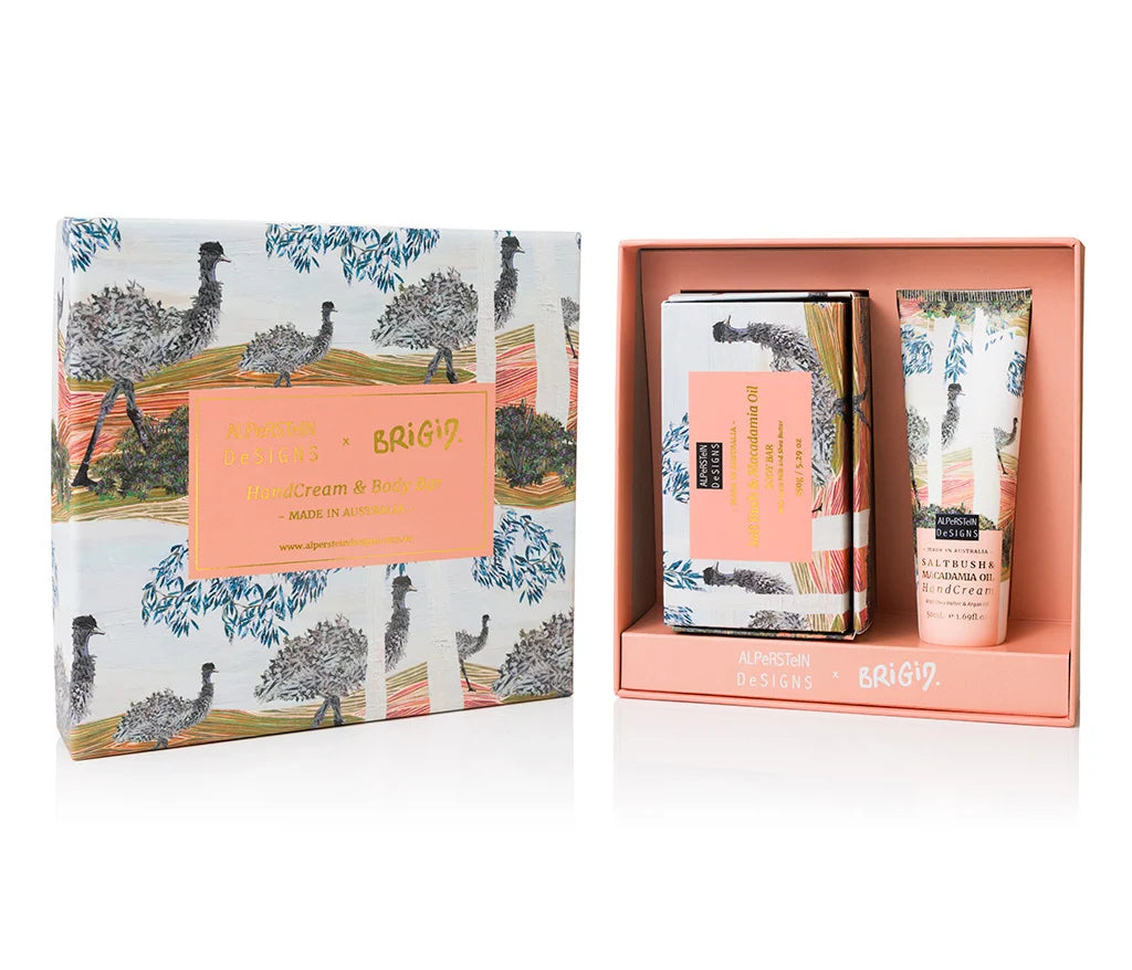 Alperstein Designs - Saltbush & Macadamia Handcream & Body Bar Gif Box