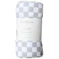 Alimrose Muslin Swaddle Dove Grey Check