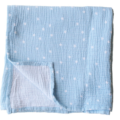 Alimrose Muslin Swaddle — Starry Night Baby Blue