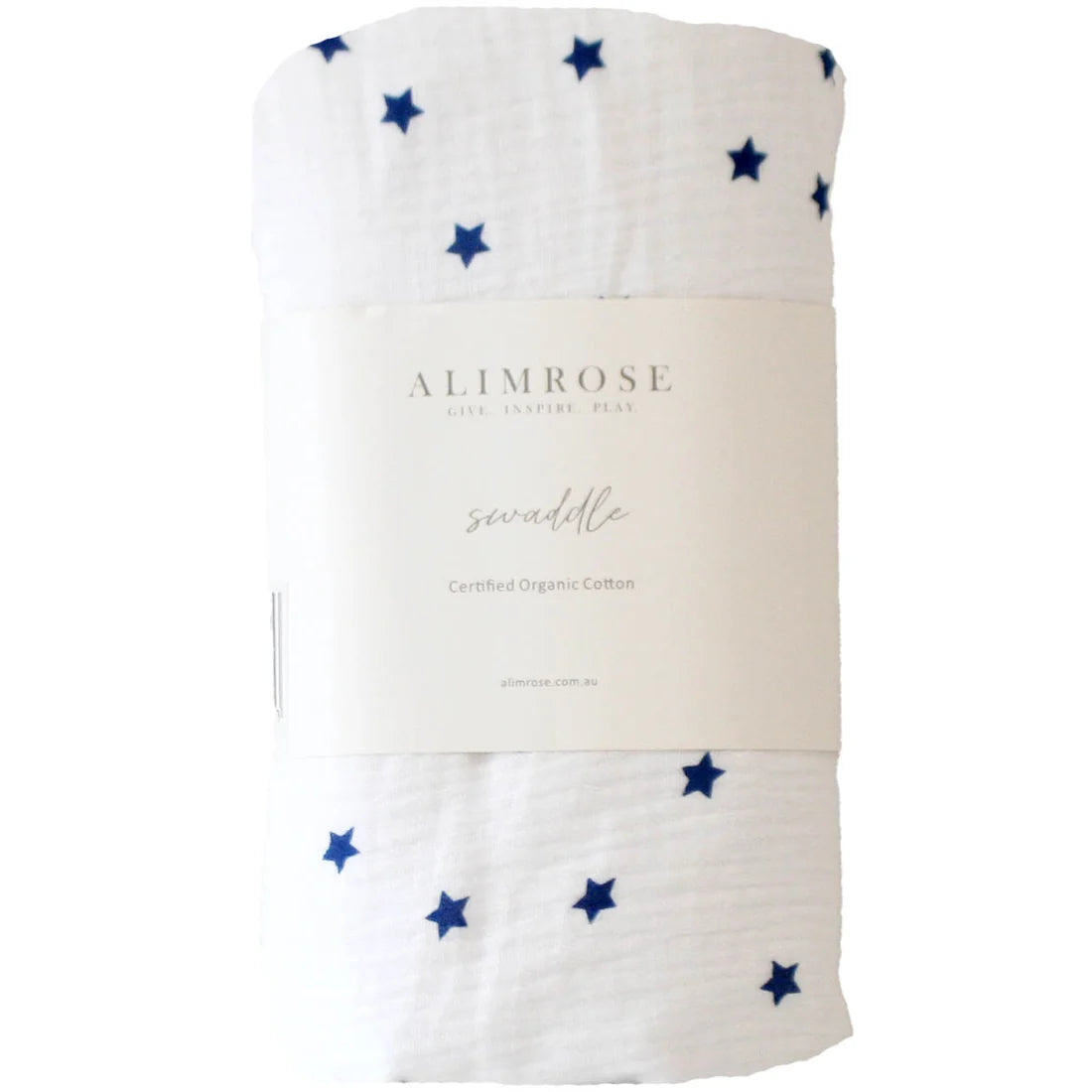 Alimrose Muslin Swaddle — Navy Stars