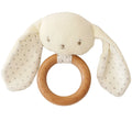 Alimrose Baby Bunny Teether Rattle Ivory