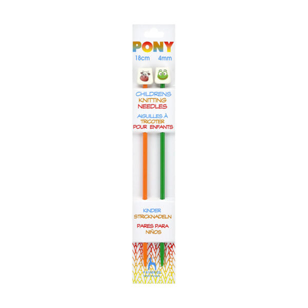 PONY 4mm 18cm Children's Knitting Needles
