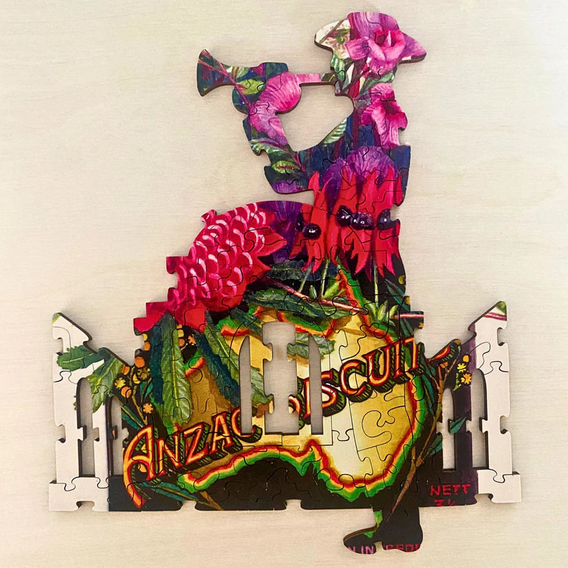 Twigg State Floral Emblems Wooden Jigsaw Puzzle — 245 Pieces
