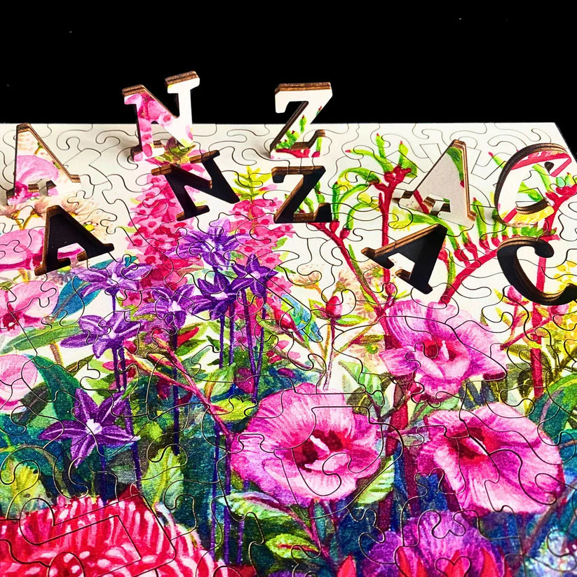 Twigg State Floral Emblems Wooden Jigsaw Puzzle — 245 Pieces