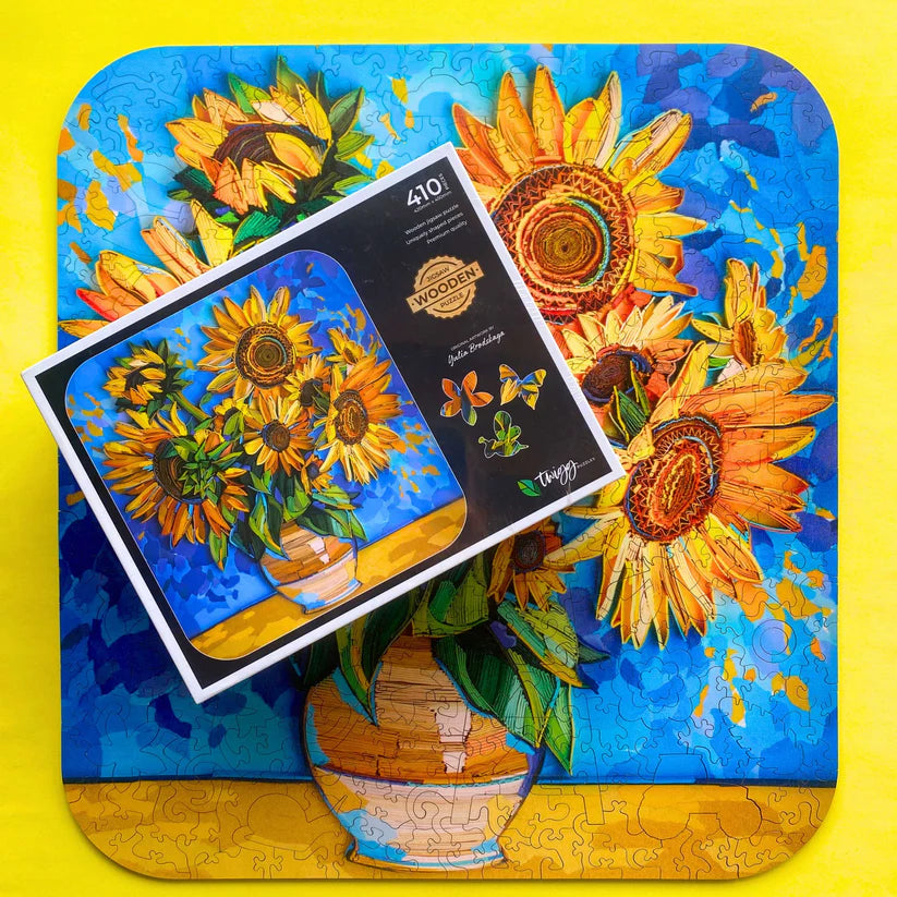 Twigg Sunflowers Wooden Jigsaw Puzzle — 410 Pieces