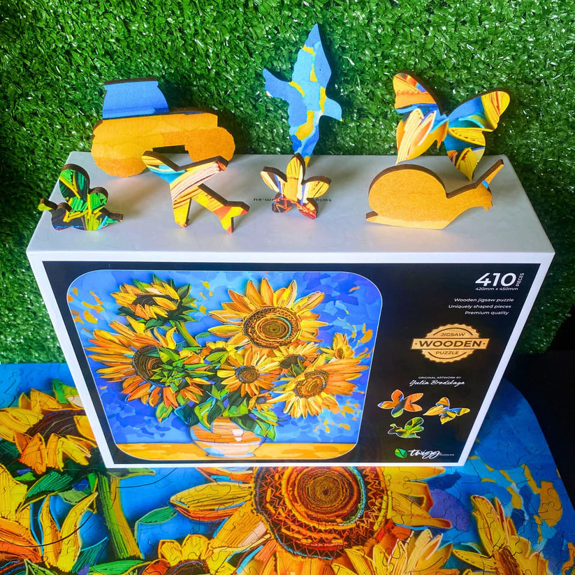 Twigg Sunflowers Wooden Jigsaw Puzzle — 410 Pieces
