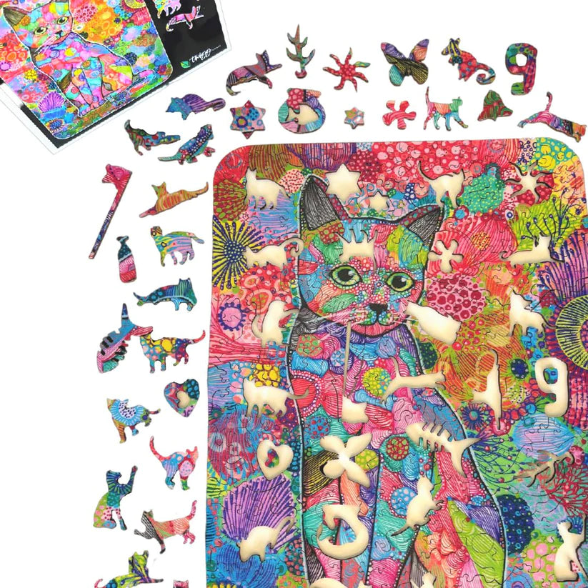Twigg Carefree Cat Wooden Jigsaw Puzzle — 309 Pieces