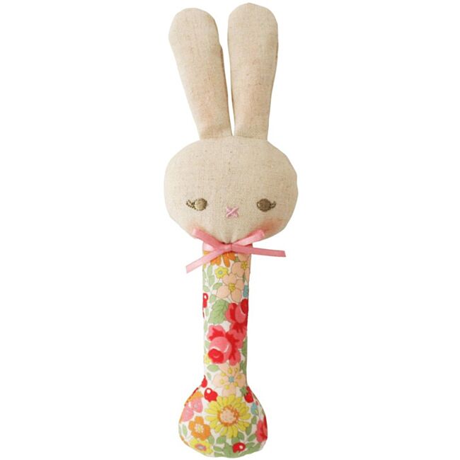 Alimrose Bunny Stick Rattle — Spring Blossom