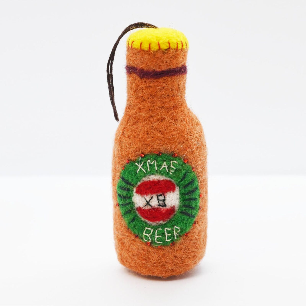 Red Tractor Designs - Handmade Felt Christmas Ornament Christmas Beer