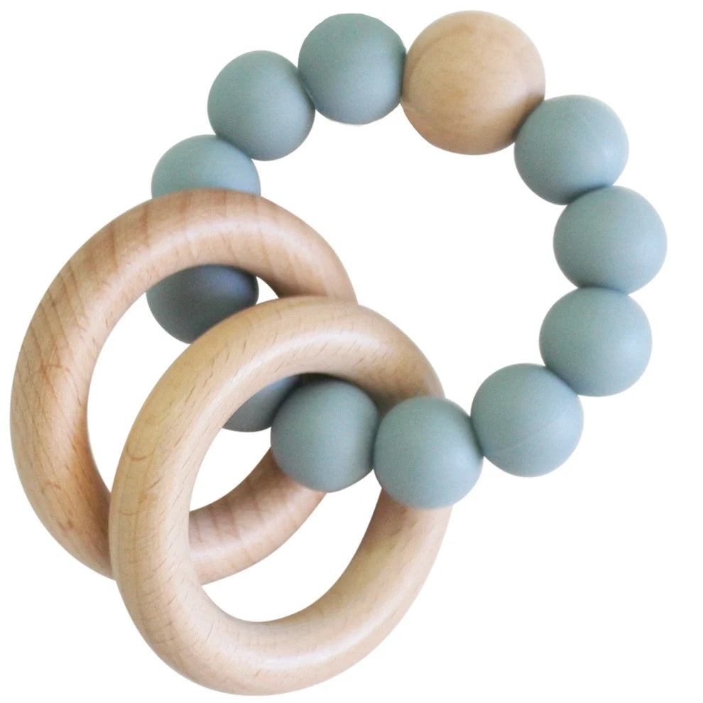 Alimrose Beechwood Teether Rings Set - Ether