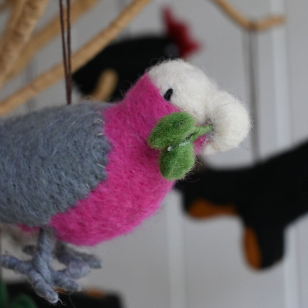 Red Tractor Designs - Handmade Felt Christmas Ornament He has landed! Galah