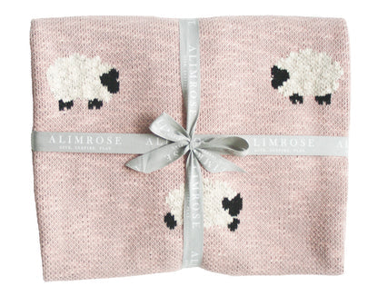Alimrose Baa Baa Baby Blanket — Pink