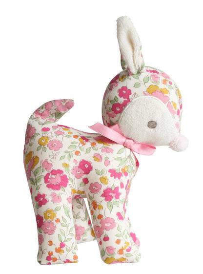 Alimrose Baby Deer Rattle 16cm Rose Garden