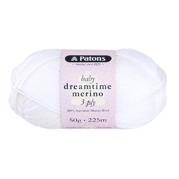Patons BabyDreamtime Merino 3 py White 0049