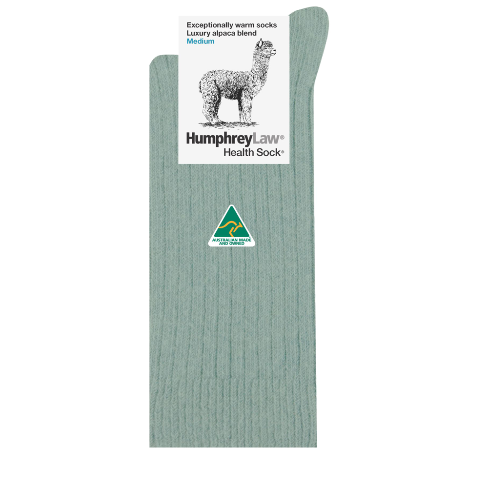 Humphrey Law Alpaca Health Sock — Lichen