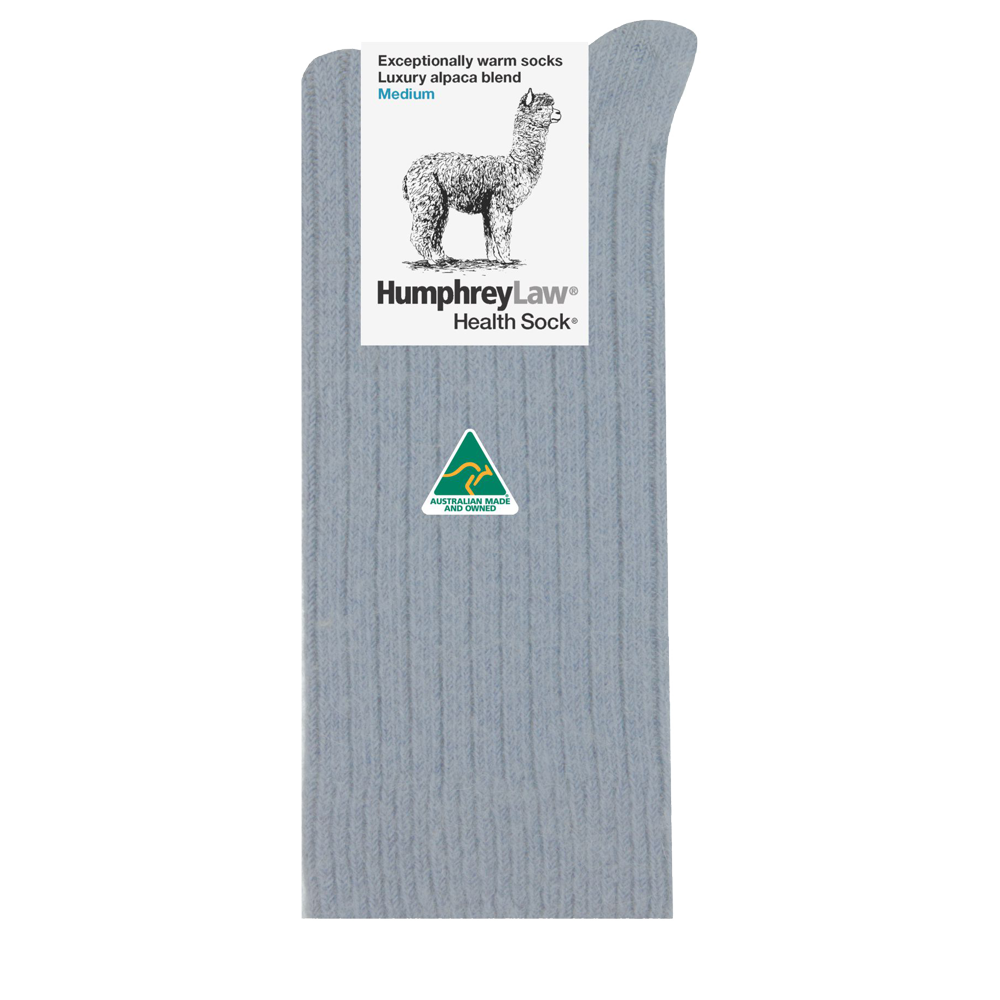 Humphrey Law Alpaca Health Sock — Silver Grey