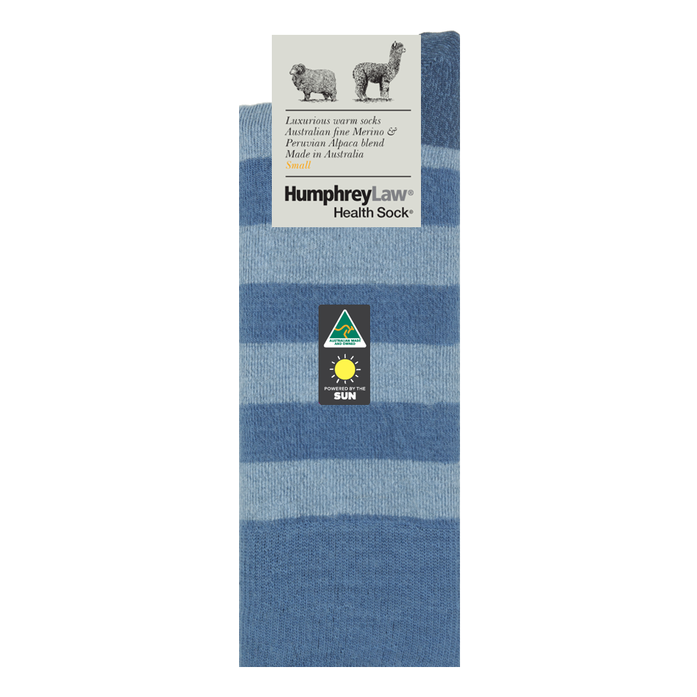 Humphrey Law Merino & Baby Alpaca Health Sock — Denim