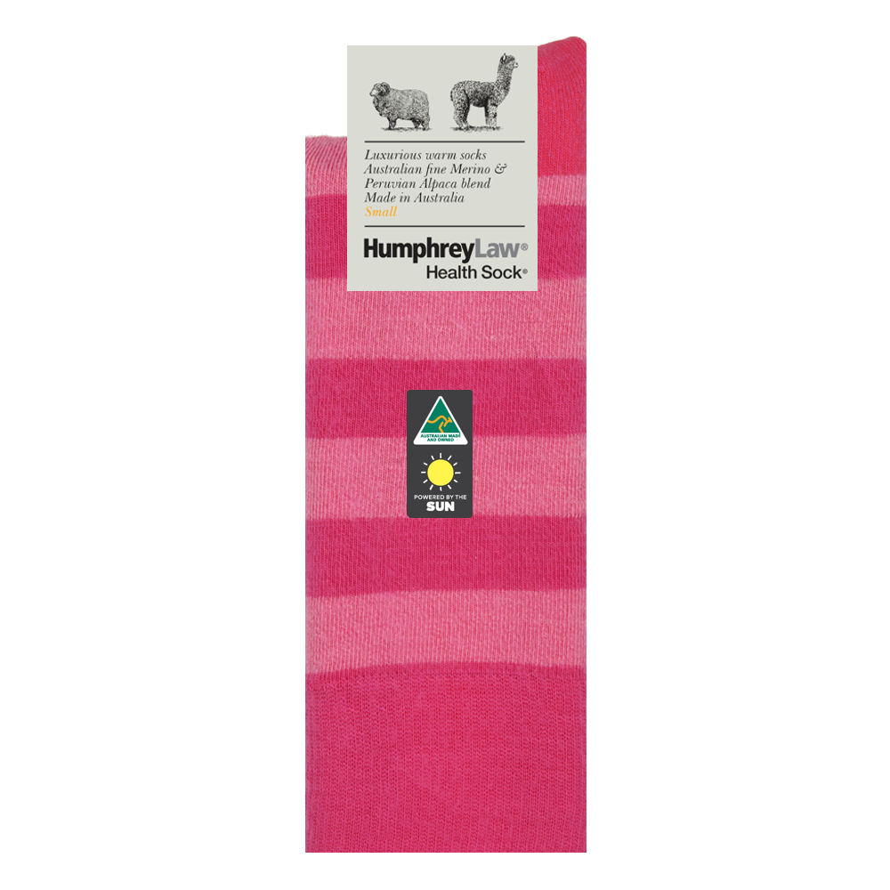 Humphrey Law Merino & Baby Alpaca Health Sock — Fuchsia