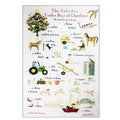 Red Tractor Designs Linen Tea Towel — 12 Days of Christmas