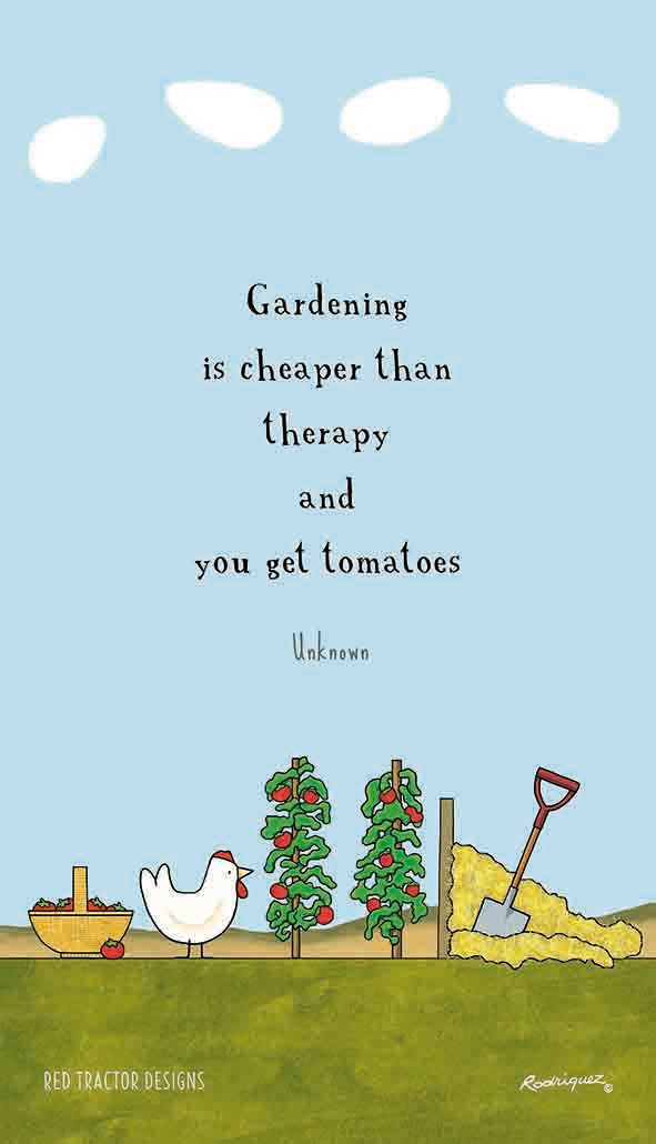 Red Tractor Designs Linen Tea Towel — Garden Therapy